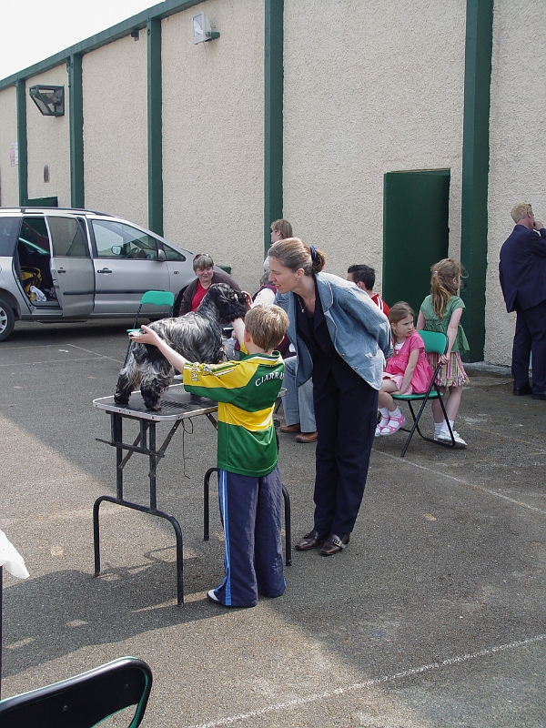 CSCOI 07 006.jpg - Junior Handling: Judge Mrs Bernadette McEntee- Campbell, Mark O'Shea and Baysway Blue Danill.